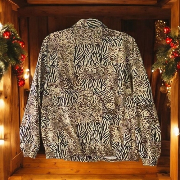 Koret sport jacket 🦒 print size Med zipper front 2 pockets fully lined - Picture 2 of 13